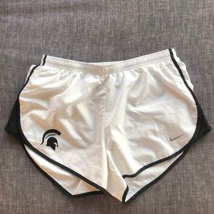 White Nike Spartan shorts